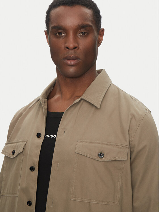 HUGO HUGO Kurtka jeansowa Enalu 50468744 Brązowy Oversize