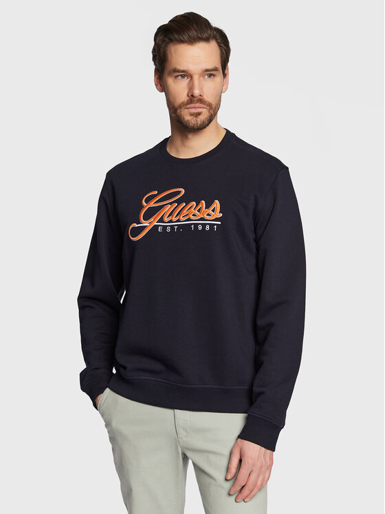 Guess Bluză Beau M3GQ08 KBK32 Bleumarin Slim Fit