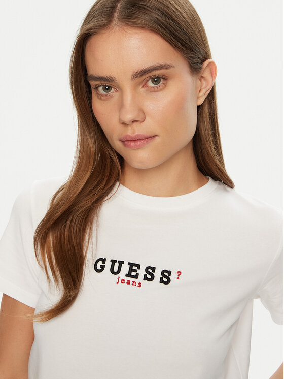 Guess Jeans Guess Jeans T-shirt W5RI54 J1314 Bijela Regular Fit