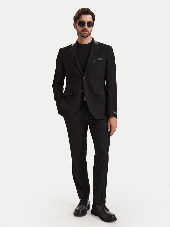 KARL LAGERFELD KARL LAGERFELD Marynarka 155245 564010 Czarny Slim Fit