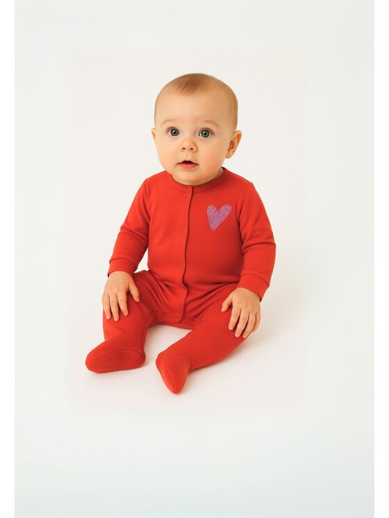 MINOTI MINOTI Pajac 16mbaby 3 Czerwony Regular Fit