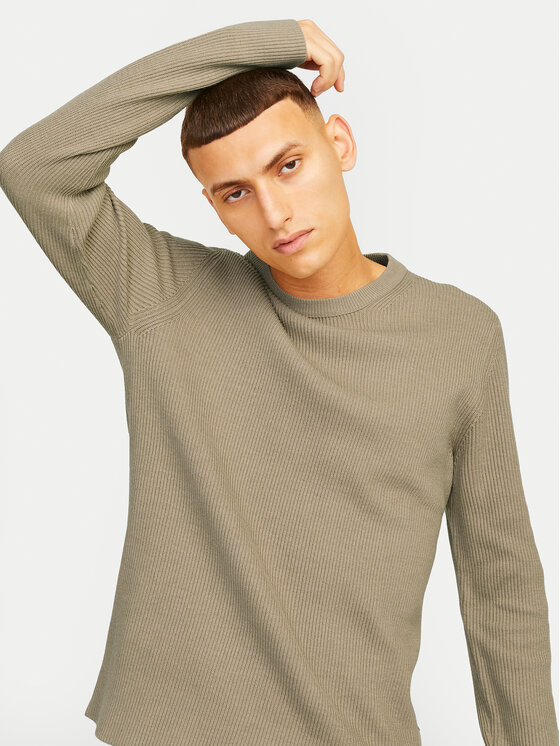 Jack&Jones Jack&Jones Sweter Perfect 12257771 Beżowy Regular Fit