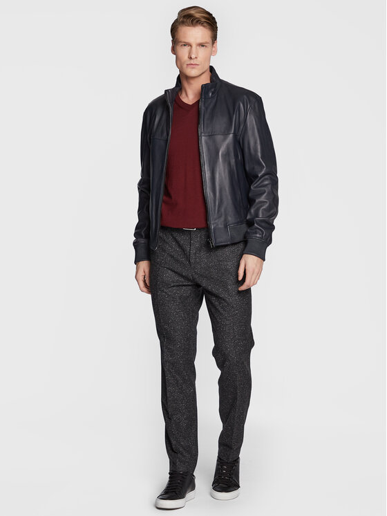 Giacca di pelle Mapson 50476787 Blu scuro Regular