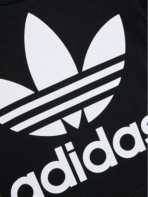 adidas adidas T-Shirt Trefoil DV2829 Czarny Regular Fit