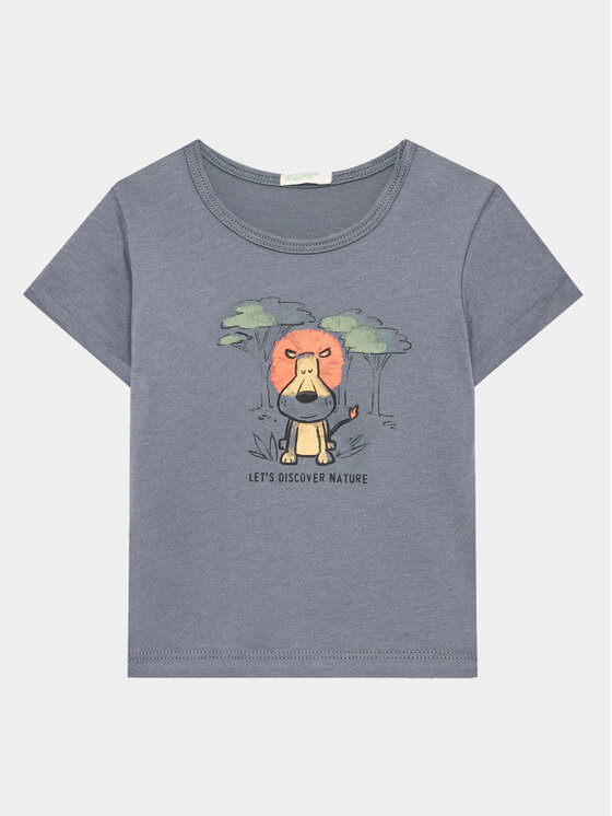 United Colors Of Benetton United Colors Of Benetton T-Shirt 3I1XA102V Šedá Regular Fit
