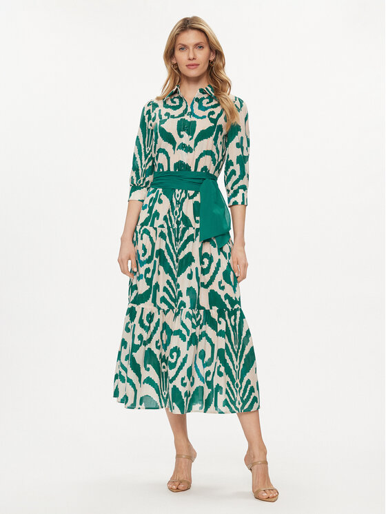 Luisa Spagnoli Luisa Spagnoli Hemdkleid Prateria 540700 Grün Regular Fit