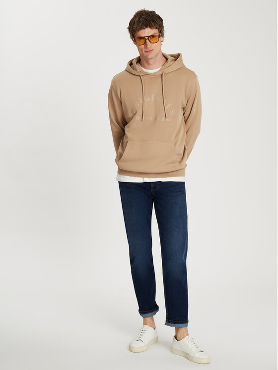 Cross Jeans Cross Jeans Bluza 25480-383 Beżowy Hoodie Fit