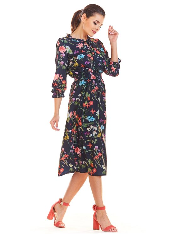 Infinite You Infinite You Sukienka letnia M201 Granatowy Basic Fit