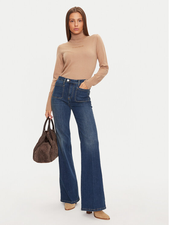 Guess Jeans Guess Jeans Golfas W4BR15 Z3HO2 Smėlio Regular Fit
