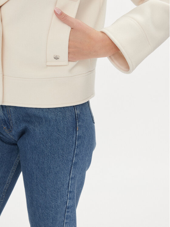 Please Please Преходно яке K493OBAIOC Бежов Regular Fit