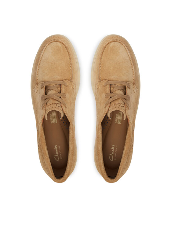 Clarks Clarks Pusbačiai Lockford Boat 26186187 Smėlio