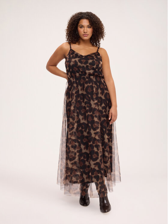 Fiorella Rubino Fiorella Rubino Sukienka wieczorowa 7085L001282N0V2 Brązowy Flared Fit