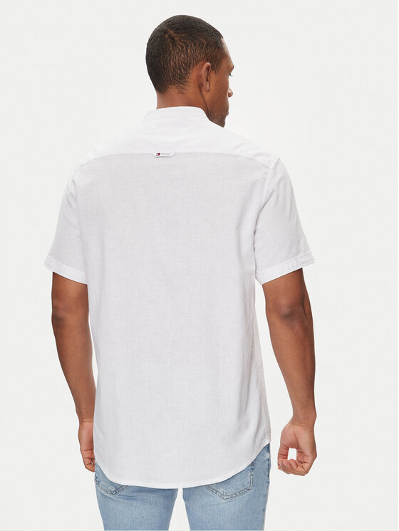 Tommy Jeans Tommy Jeans Πουκάμισο Mao DM0DM18965 Λευκό Regular Fit