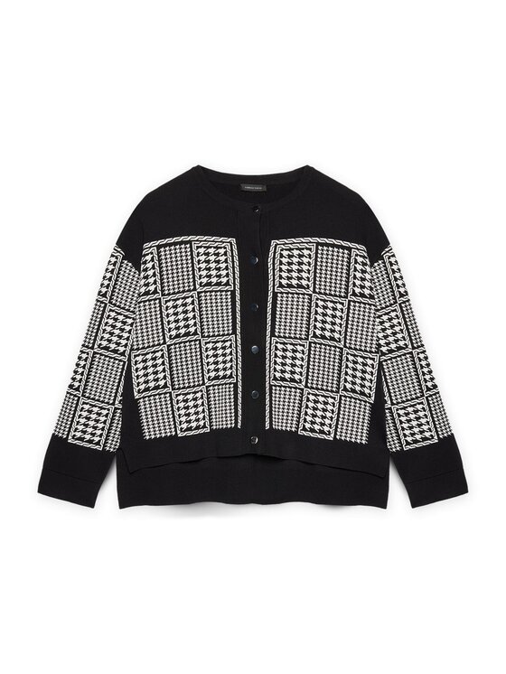 Fiorella Rubino Fiorella Rubino Cardigan M650L008024N0Z3 Nero Boxy Fit
