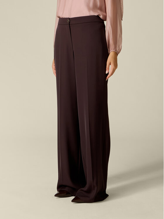 Oltre Oltre Spodnie materiałowe P05NR009643N022 Brązowy Baggy Fit