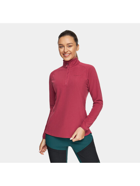 Alpinus Alpinus Polar Lucania 1/3 zipper Różowy Regular Fit
