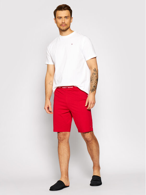 tommy hilfiger red shorts mens