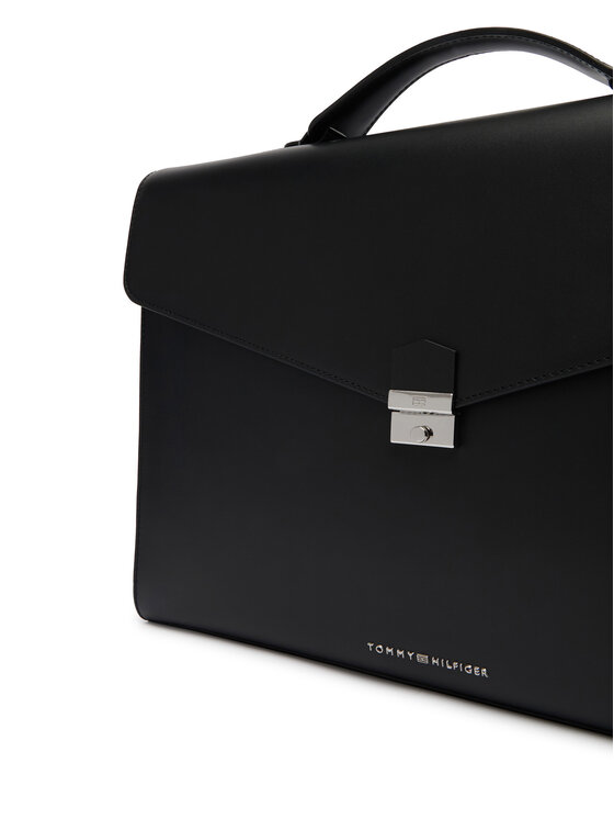 Tommy Hilfiger Tommy Hilfiger Servietă Th Business Leather Computer Bag AM0AM14163 Negru