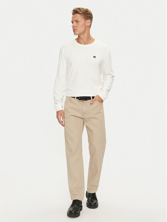 Wrangler Wrangler S dlouhým rukávem Sign Off 112357431 Bílá Regular Fit