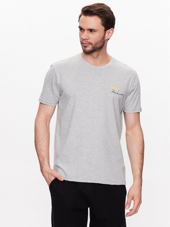 Alpha Industries Alpha Industries Majica Muhammad Ali 136517 Siva Regular Fit