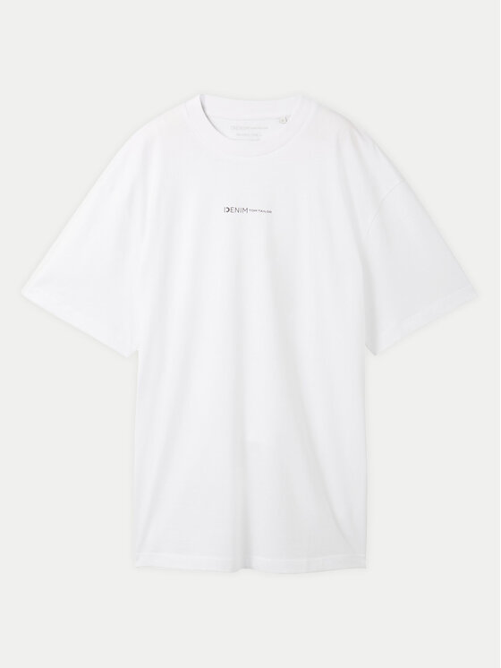 Tom Tailor Denim Tom Tailor Denim T-Shirt 1040880 Biały Relaxed Fit