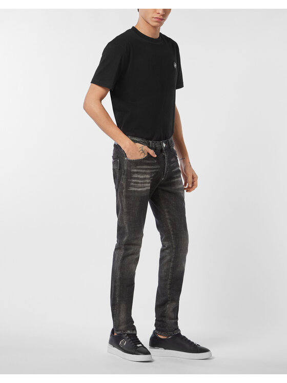 PHILIPP PLEIN PHILIPP PLEIN Jeansy 21113 Szary Straight Leg