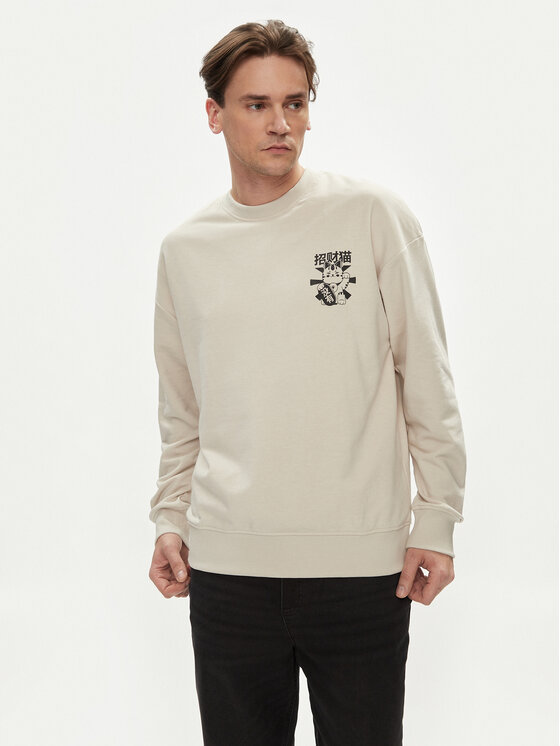 Jack&Jones Jack&Jones Majica dugih rukava Dirk 12249455 Bež Wide Fit