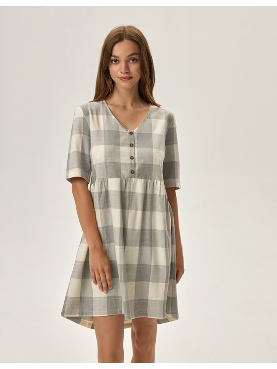 Henderson Henderson Koszula nocna 41897 Szary A-Line Fit