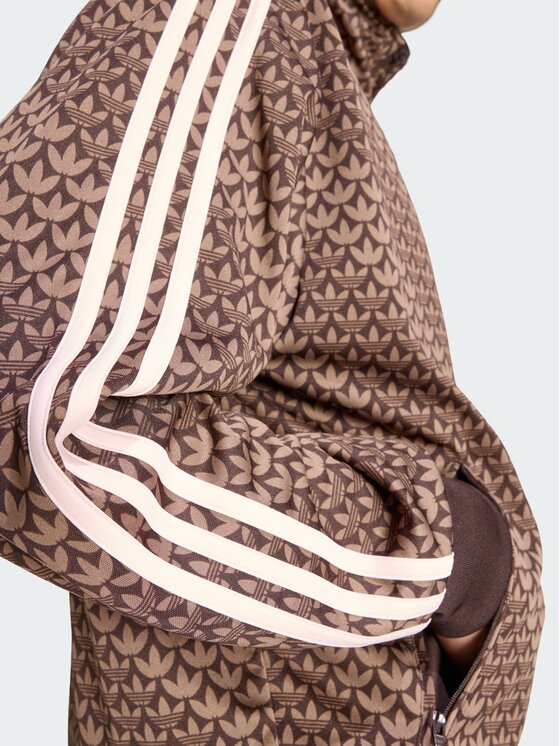 adidas adidas Bluza FIREBIRD LOOSE MONOGRAM Brązowy Loose Fit