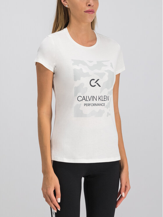 Calvin Klein Performance Calvin Klein Performance T-Shirt Billboard 00GWF9K200 Weiß Regular Fit