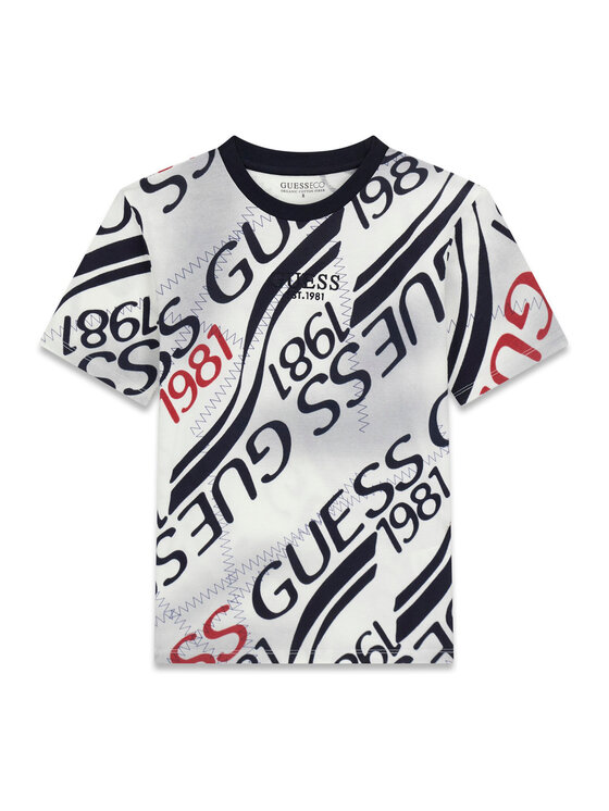 Guess Tricou L6RI04 K8HM4 Alb Oversize