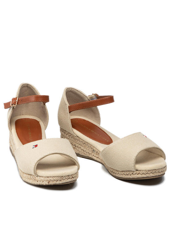 Tommy Hilfiger Tommy Hilfiger Espadryle Rope Wedge Sandal T3A7-32185-0048 M Beżowy
