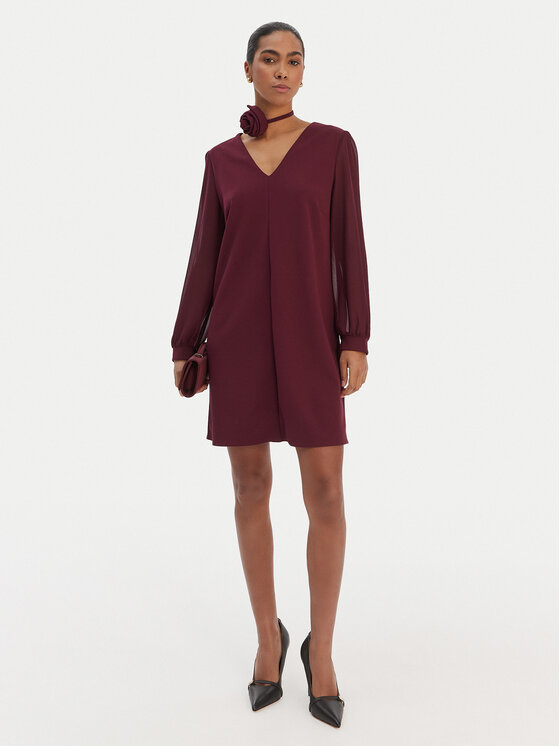 Rinascimento Rinascimento Kokteiļkleita CFC0126757003 Bordo Regular Fit