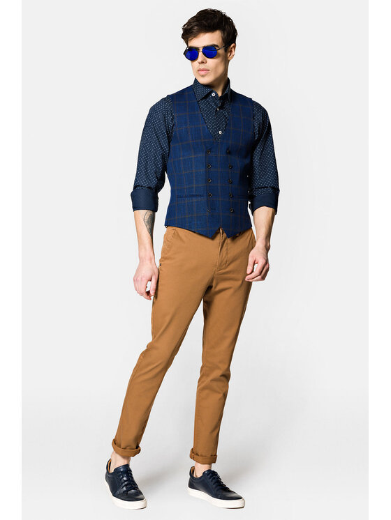 Lancerto Lancerto Kamizelka KA073222000001 Granatowy Slim Fit
