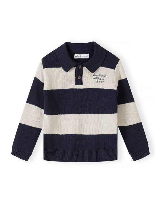 minoti minoti Sweter 33KNIT202 Granatowy Regular Fit