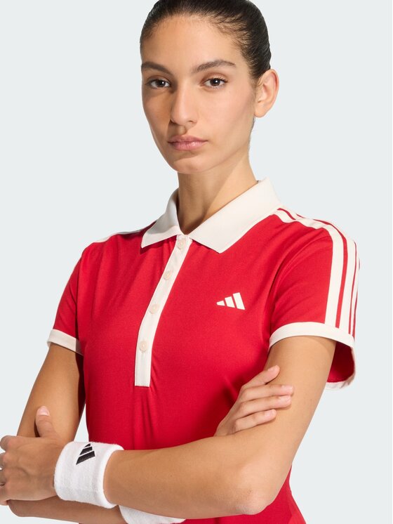 adidas adidas Sukienka tenisowa TENNIS CLASSICS Czerwony Slim Fit