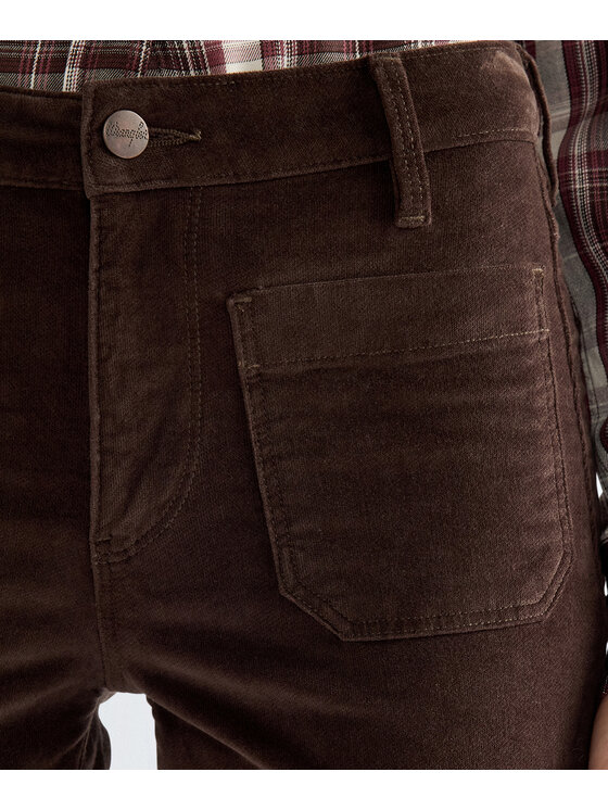 Wrangler Wrangler Spodnie materiałowe 112386750 Brązowy Regular Fit