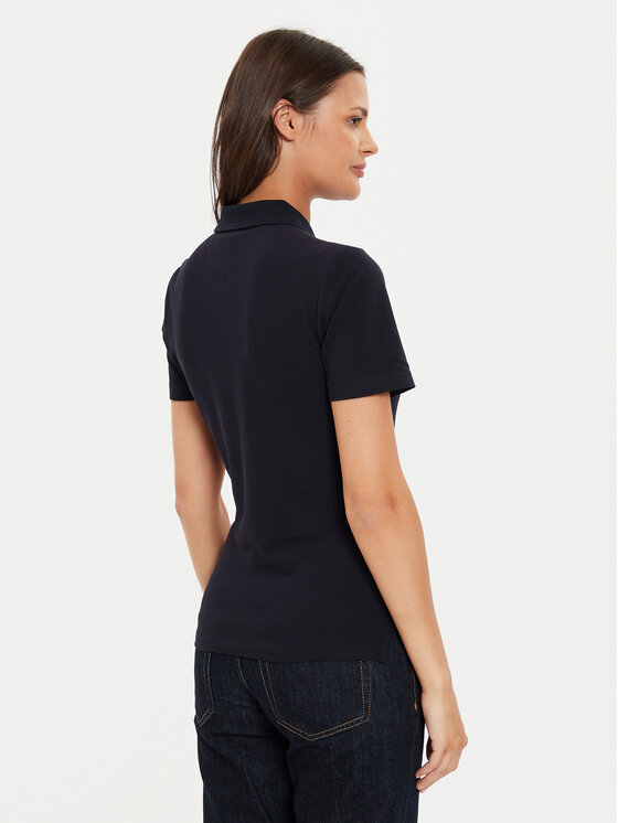 Tommy Hilfiger Tommy Hilfiger Polokošeľa Script WW0WW43624 Tmavomodrá Slim Fit