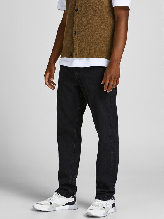 Jack & Jones Jack & Jones Jeansy Chris 12168656 Černá Relaxed Fit