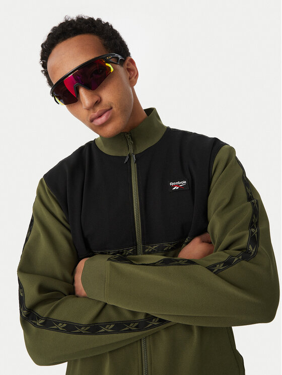 Reebok Reebok Majica dugih rukava Artek RK25726CCM Tamno zelena Regular Fit