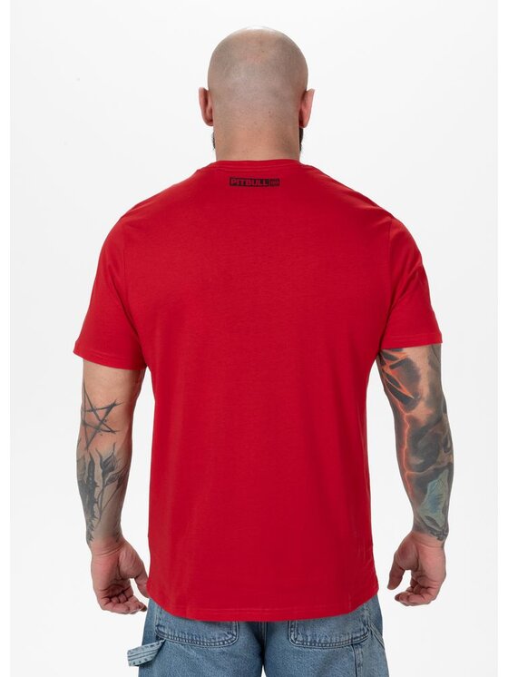 PITBULL PITBULL T-Shirt Koszulka Czerwony Regular Fit