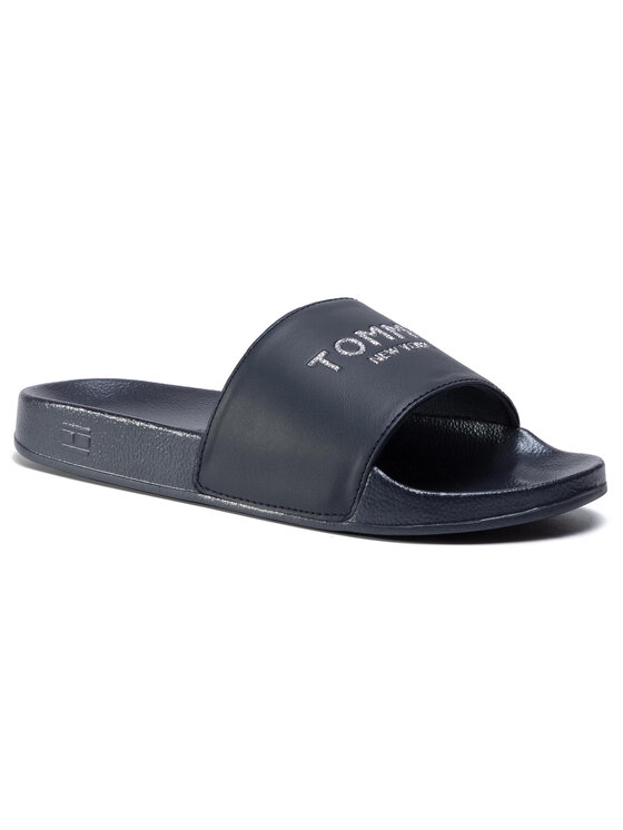 Tommy Hilfiger Tommy Hilfiger Шльопанці Th Glitter Pool Slide FW0FW04982 Cиній