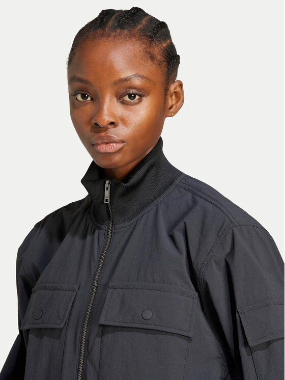 adidas adidas Bunda bomber Premium Essentials JD4792 Černá Loose Fit