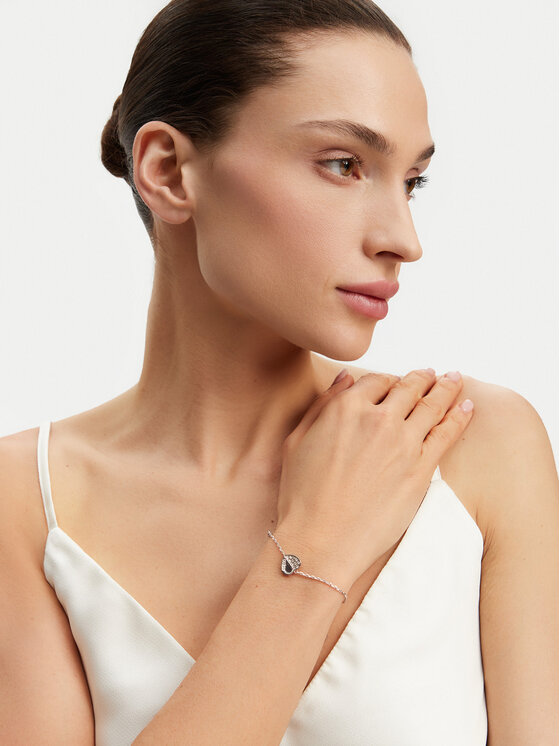 Guess Náramok Lovely Guess JUBB03 036JW Strieborné rhodiovanie