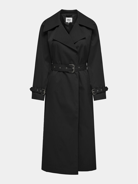 ONLY ONLY Tenchcoat April 15308860 Schwarz Regular Fit