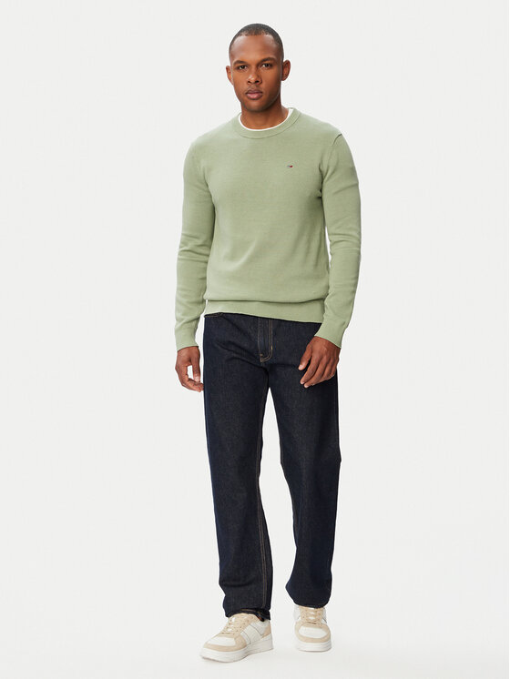 Tommy Jeans Tommy Jeans Пуловер Essential DM0DM22853 Зелен Slim Fit