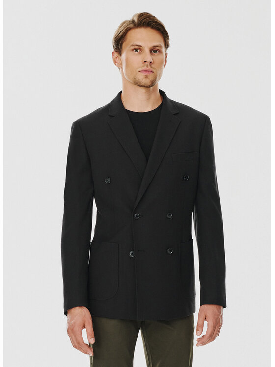Pako Lorente Pako Lorente Marynarka P24WF-3X-007 Czarny Slim Fit