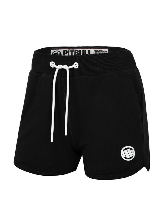PITBULL PITBULL Szorty sportowe Szorty damskie French Terry Florida M Czarny Regular Fit