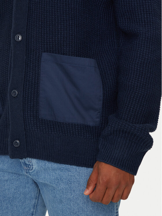 Wrangler Wrangler Kardigan 112357288 Granatowy Relaxed Fit