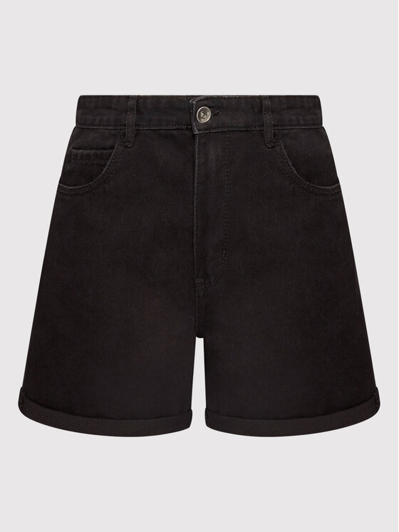 ONLY ONLY Jeansshorts Vega 15230571 Schwarz Mom Fit